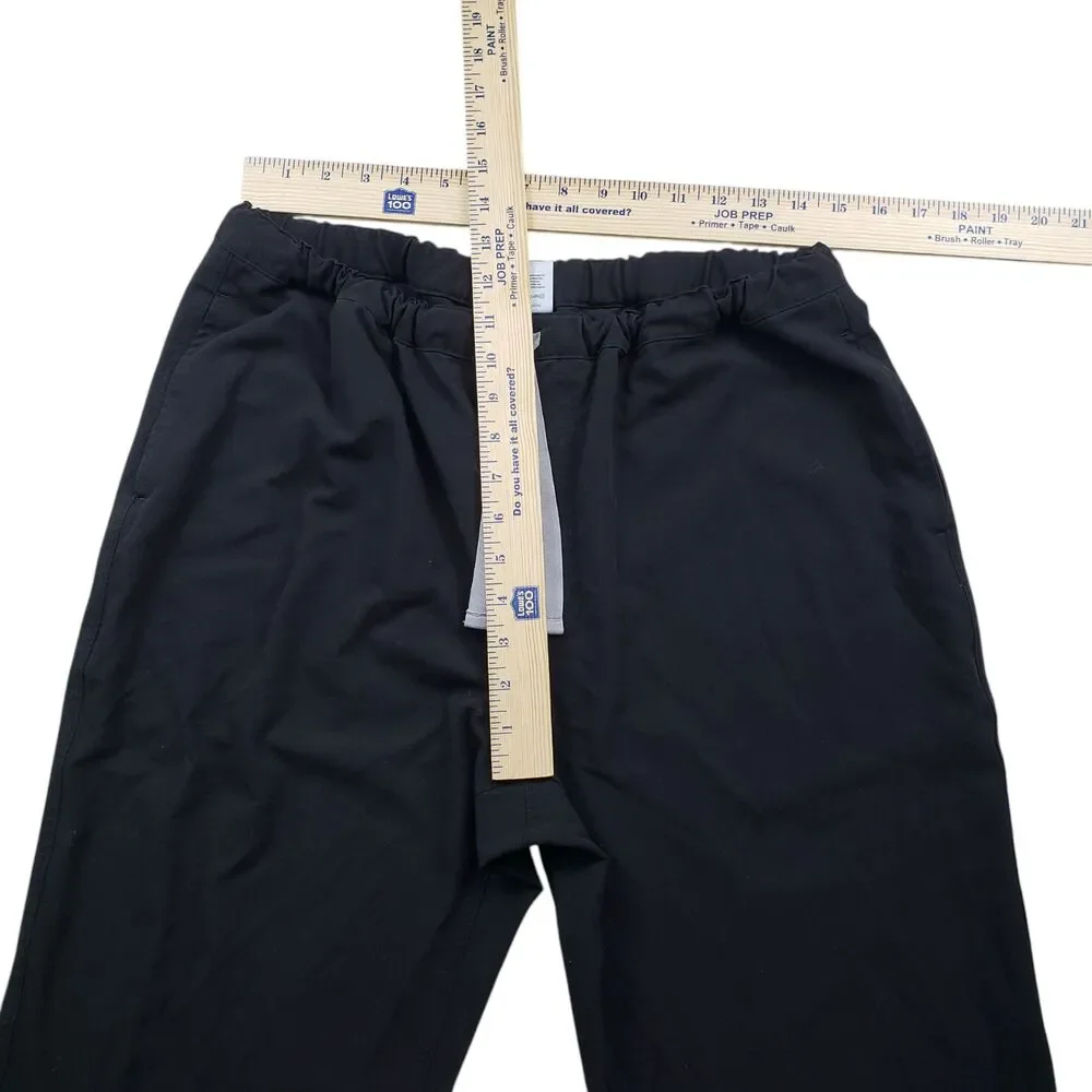 Figs Pisco Scub Pants Mens Large Black Drawstring Stretch Technical